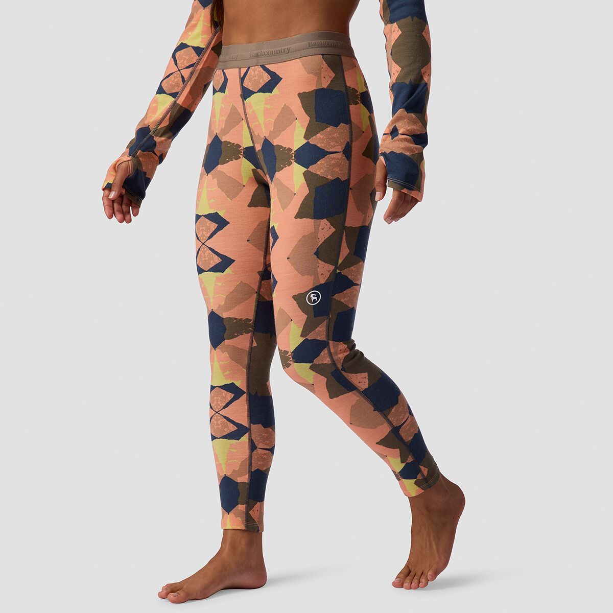 Backcountry Cedars RWS Merino Mid-Wt Baselayer Bottom - Women's Midnight Blue Micro Stripe Print, L