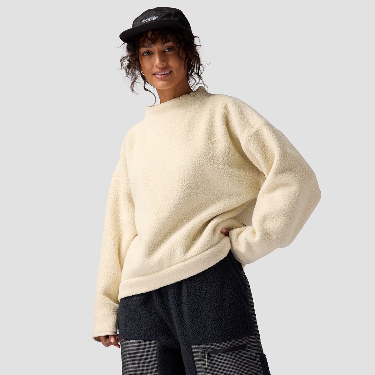 Backcountry Wander Pile-Fleece Mock-Neck Top - Women's Fog, XL