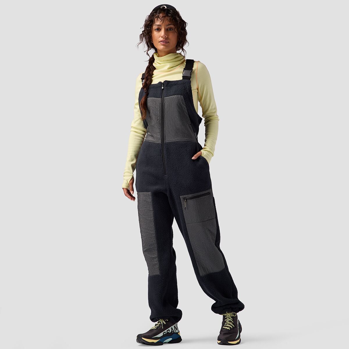 Backcountry Backcountry Wander Pile-Fleece Overall - Women's Black, XS
