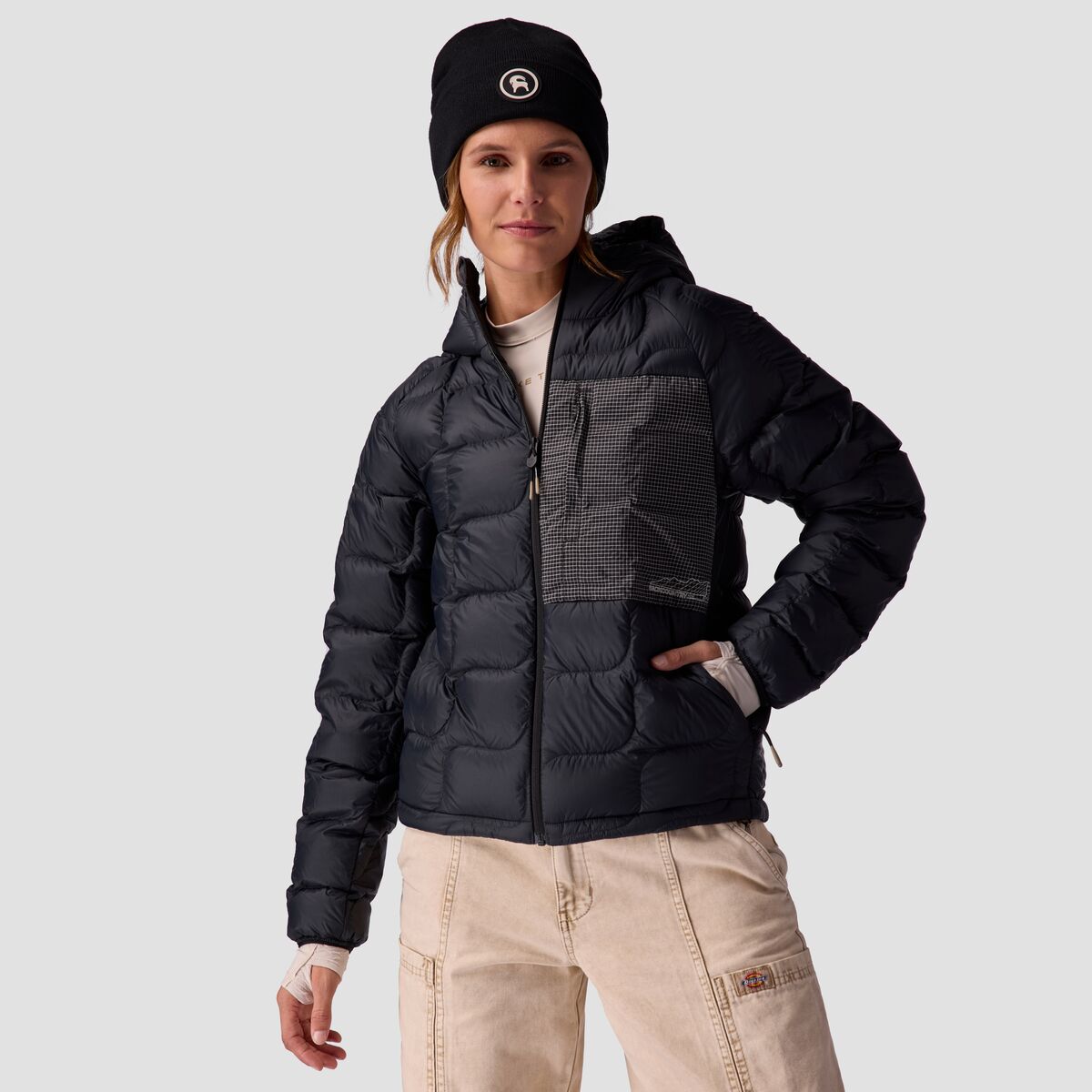 Backcountry Waas ALLIED Down Hooded Jacket - Women's Black, L