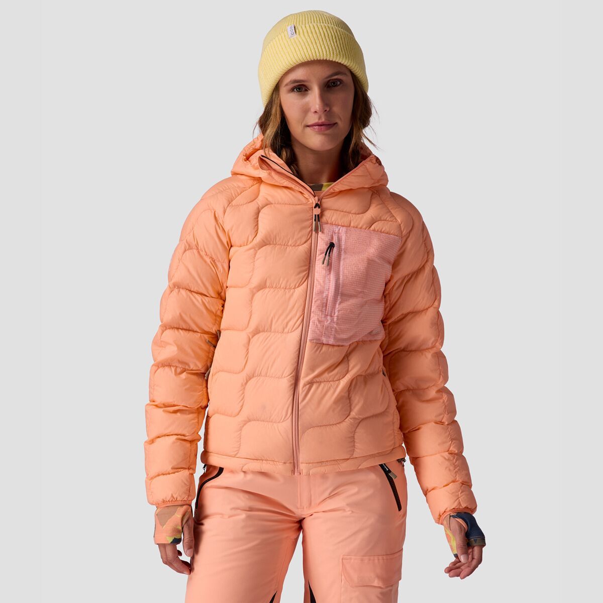 Backcountry Waas ALLIED Down Hooded Jacket - Women's Peach Sky, L