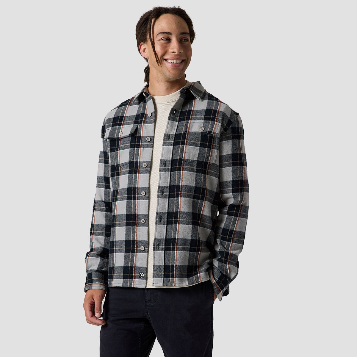 Backcountry Backcountry Venture Midweight Flannel Shirt - Men's Goat Gray Drifter Plaid, XL