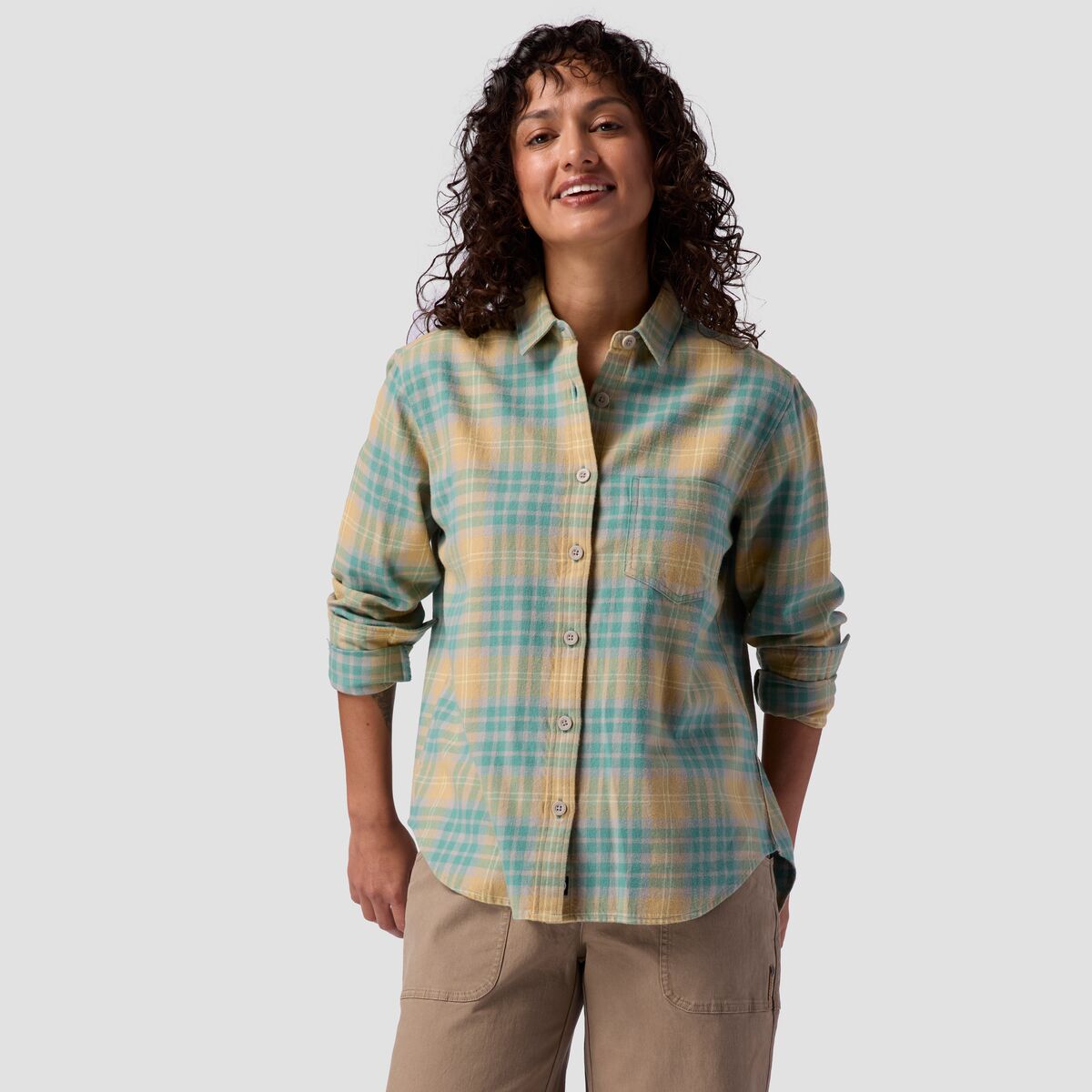 Backcountry Backcountry Venture Classic Flannel Shirt - Women's Oil Blue Bonanza Plaid, M