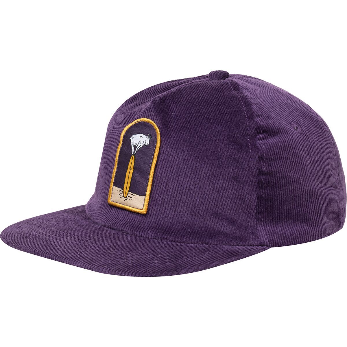 Backcountry Surf Goat Corduroy Snapback Hat Tillandsia Purple, One Size