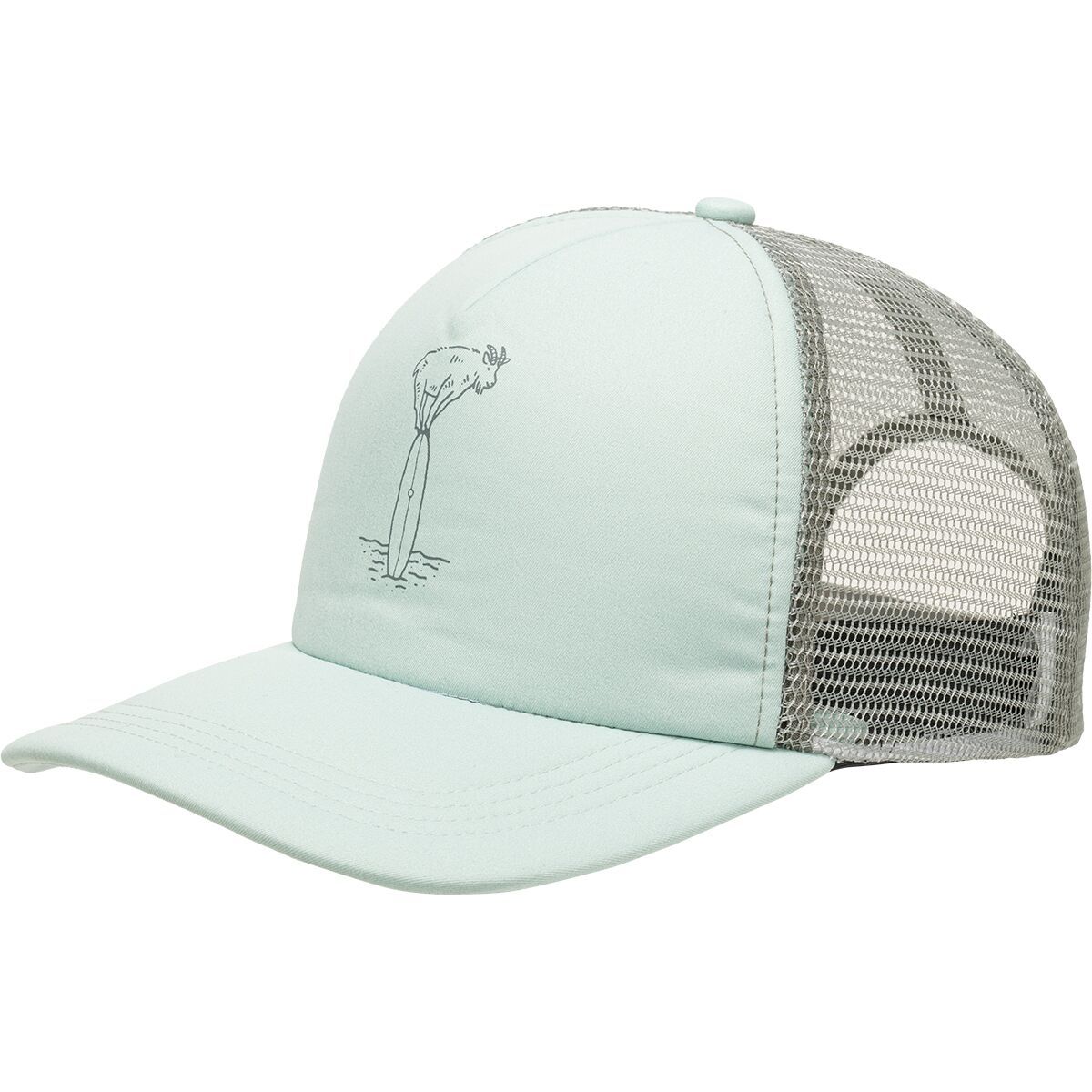 Backcountry Surfing Goat Foam Trucker Hat Silt Green, One Size