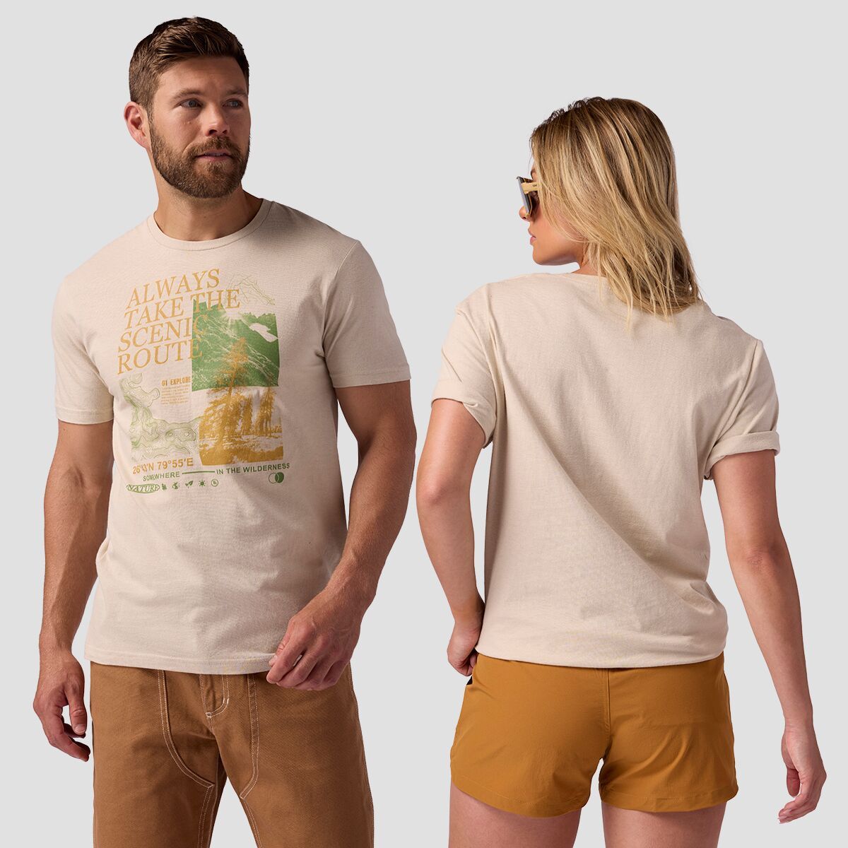 Backcountry Take The Scenic Route T-Shirt Sand, L