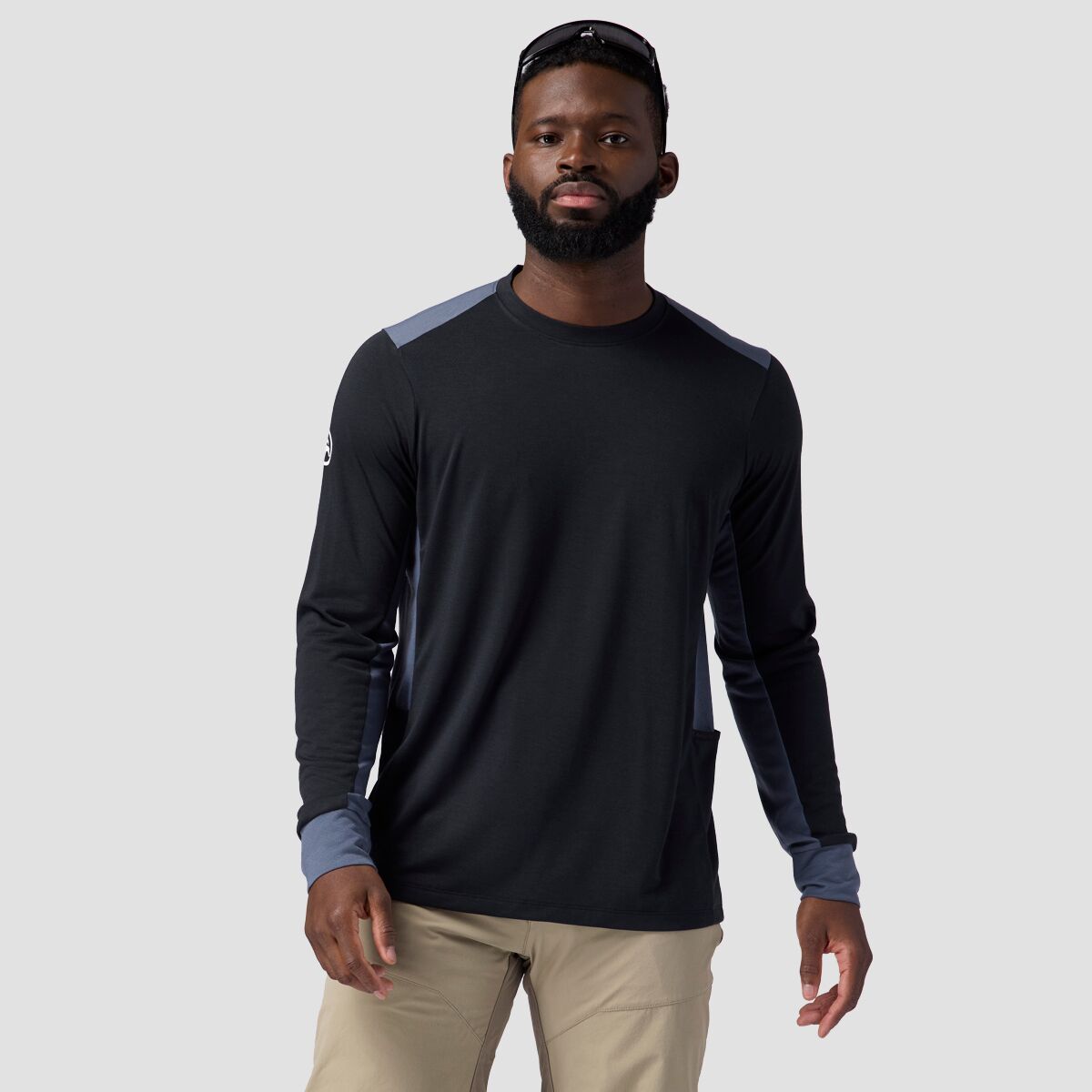 Backcountry Backcountry Slickrock Drirelease Long-Sleeve Tech T-Shirt - Men's Black/Turbulence, XL