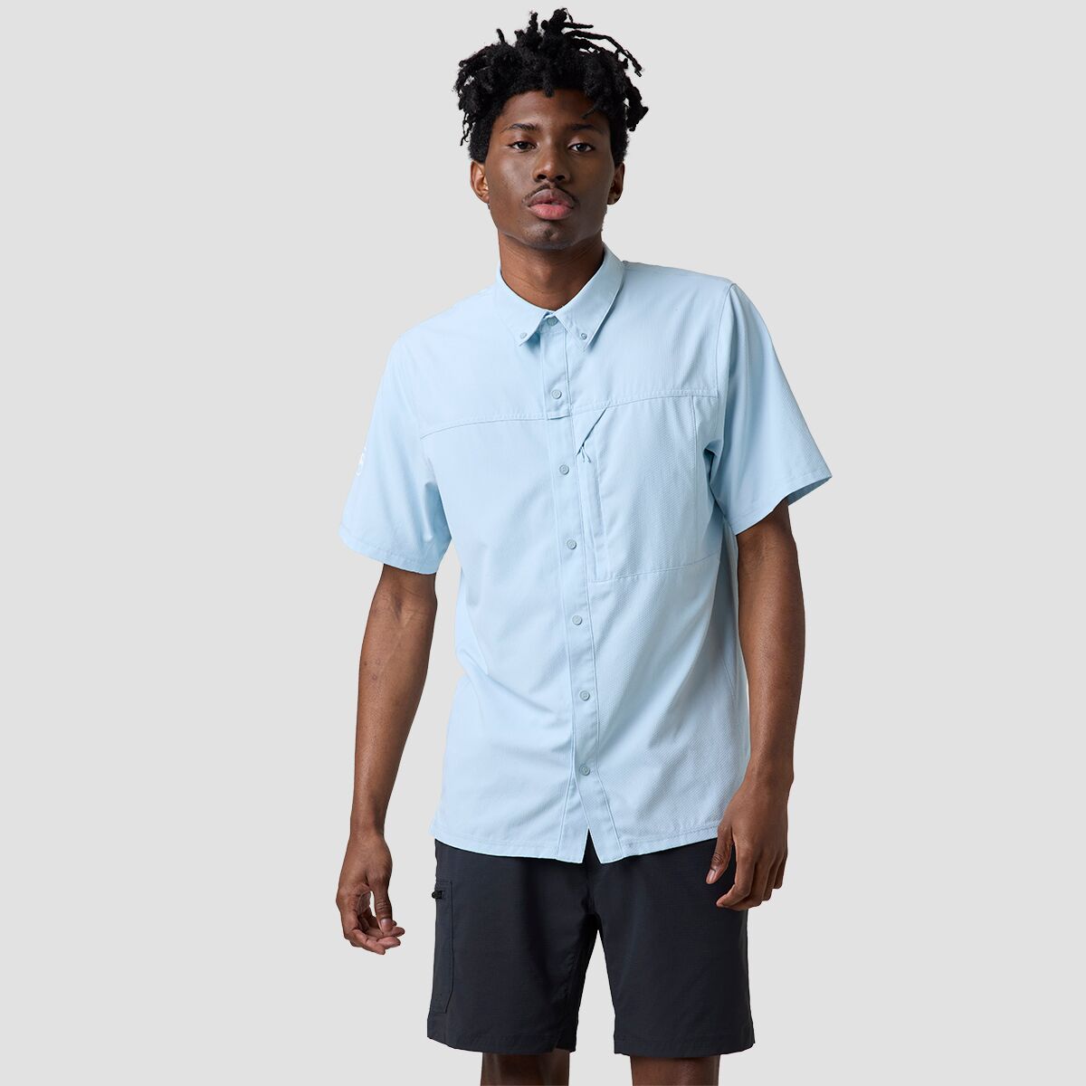 Backcountry Backcountry Tahoe Woven Short-Sleeve Snap-Up Shirt - Men's Skyride, XL