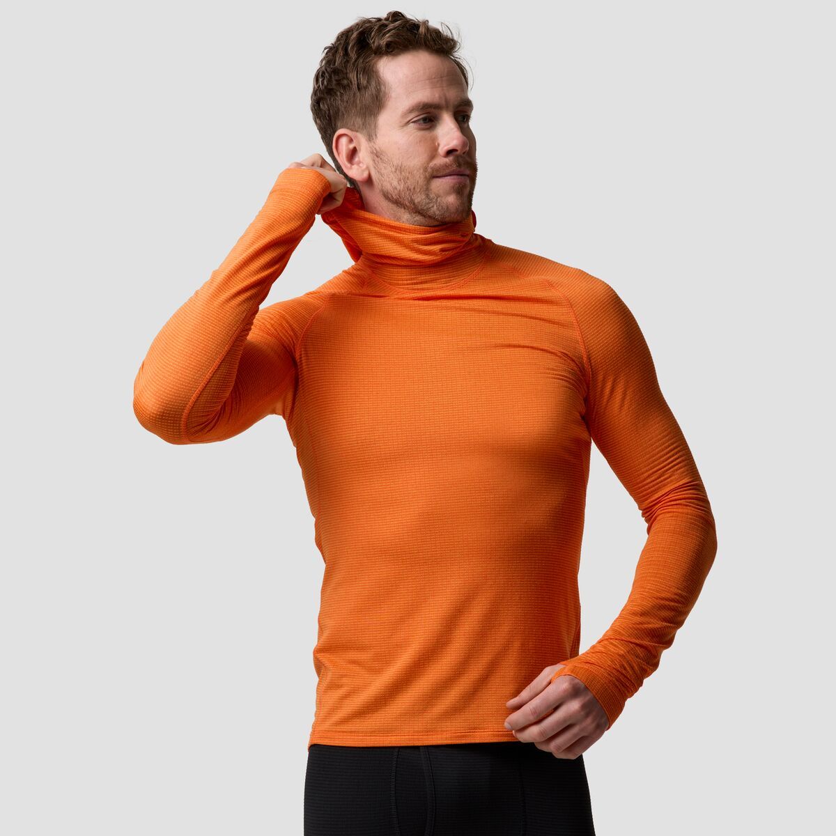 Backcountry Pines Microgrid Ultra-LT Baselayer Balaclava Top - Men's Boundary Orange, S
