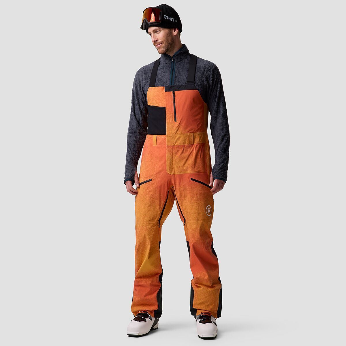 Backcountry Cottonwoods LT Xpore 3L Bibs - Men's Boundary Orange Ombre/Black, M