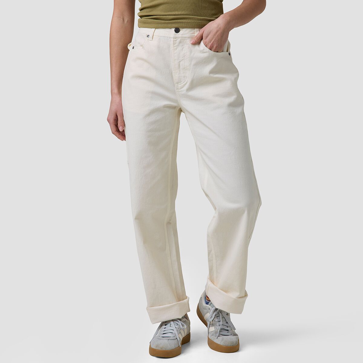 Backcountry Backcountry Rambler Stretch Canvas Workpant - Women's Egret, 2