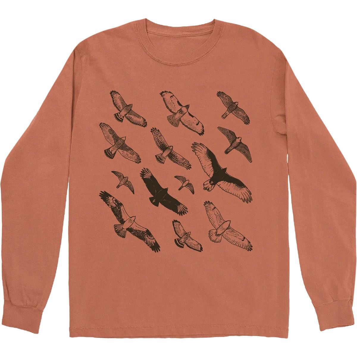 Bird Collective Hawks in Flight Long Sleeve T-Shirt
