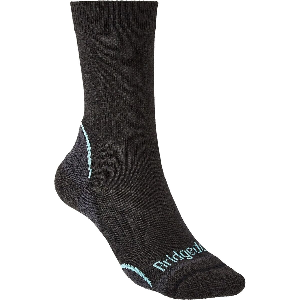 Bridgedale Lightweight Coolmax Performance Boot Sock - Women's Graphite/Mint, S