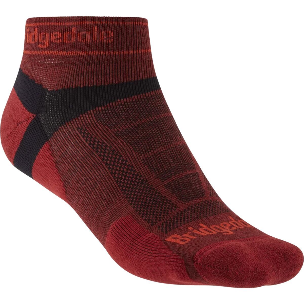 Bridgedale Trail Run Ultralight T2 Merino Performance Ankle Sock Red, L