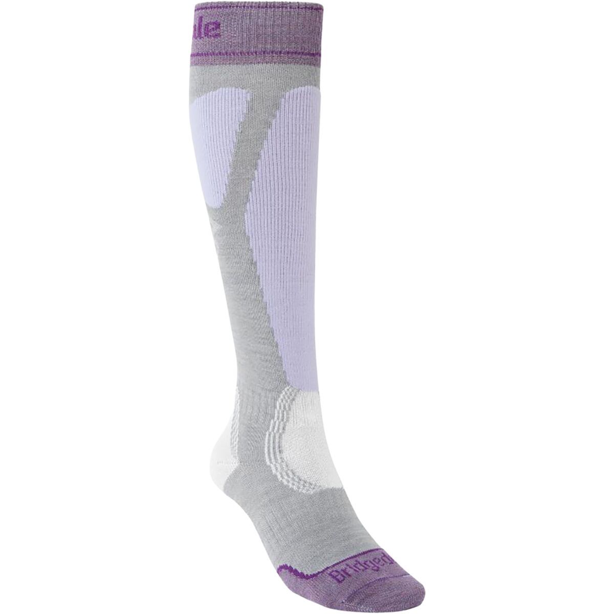 Image of Bridgedale Ski Easy On Merino Endurance Sock - Women's Grey/Lilac, L