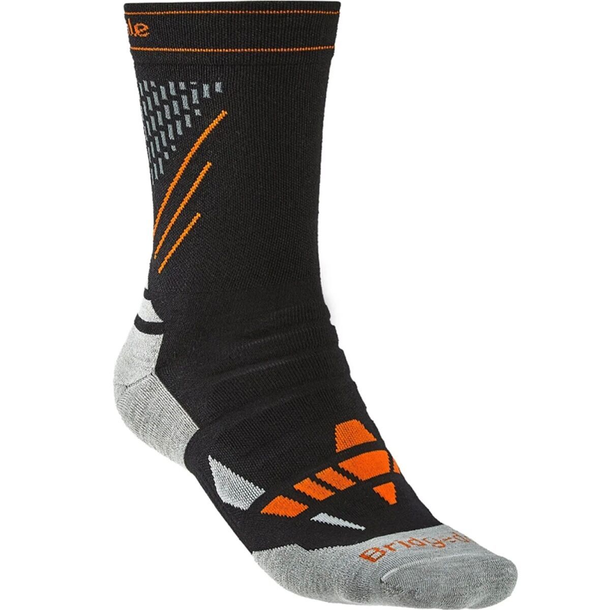 Image of Bridgedale Ski Nordic Race Merino Endurance Sock Black/Stone, M