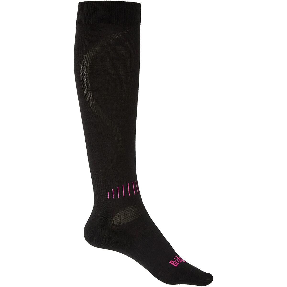 Image of Bridgedale Ski Race Sock - Women's Black/Pink, M