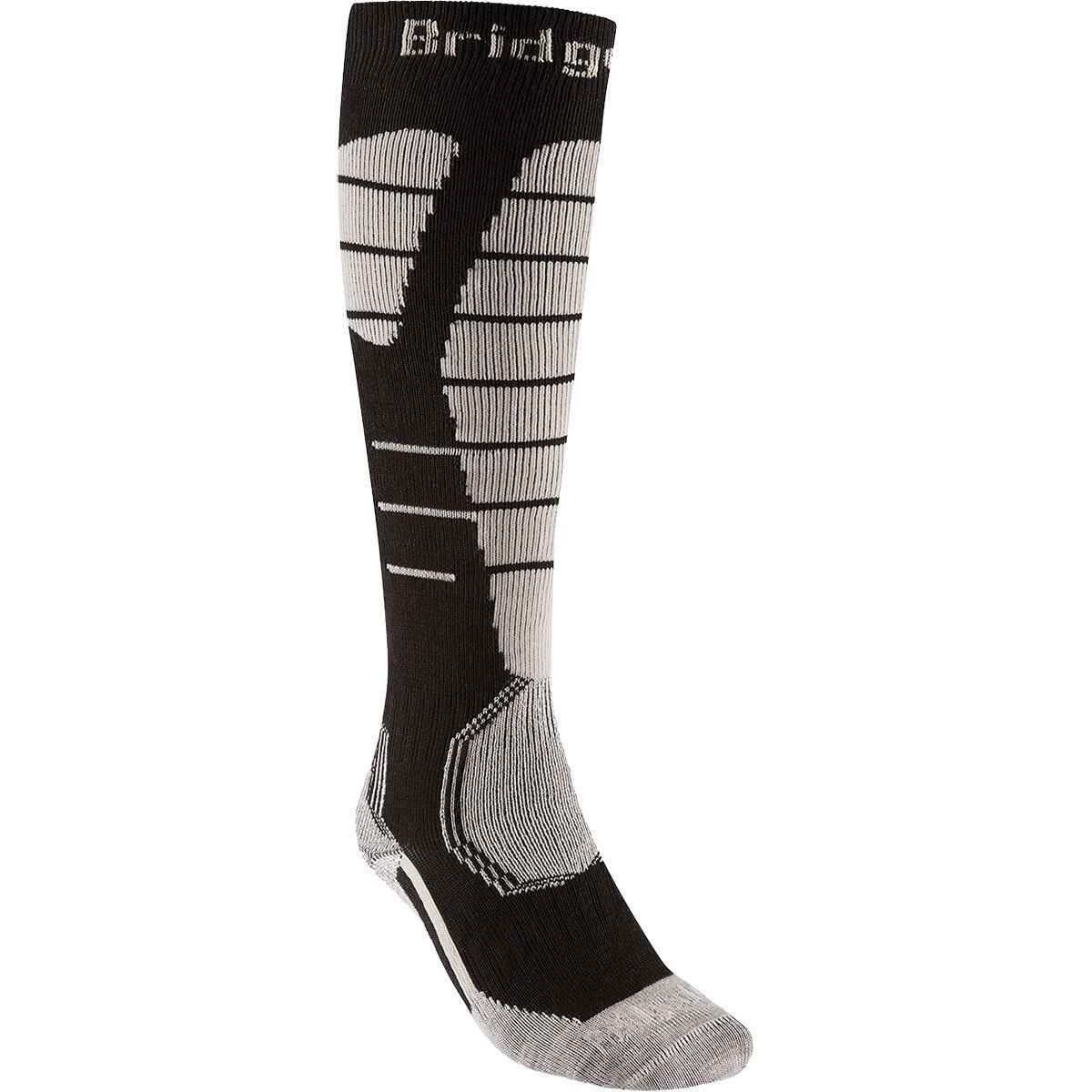 Image of Bridgedale Ski Easy On Merino Performance Sock - Men's Black/Grey, L