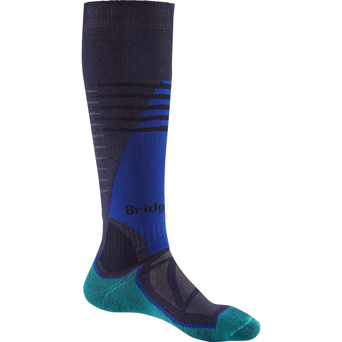 Image of Bridgedale Ski Midweight Merino Performance Sock - Men's Navy/Petrol, L