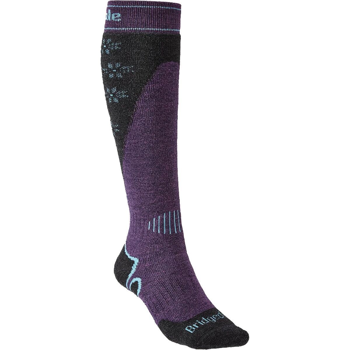 Image of Bridgedale Ski Midweight Plus Merino Performance Sock - Women's Dark Purple, L
