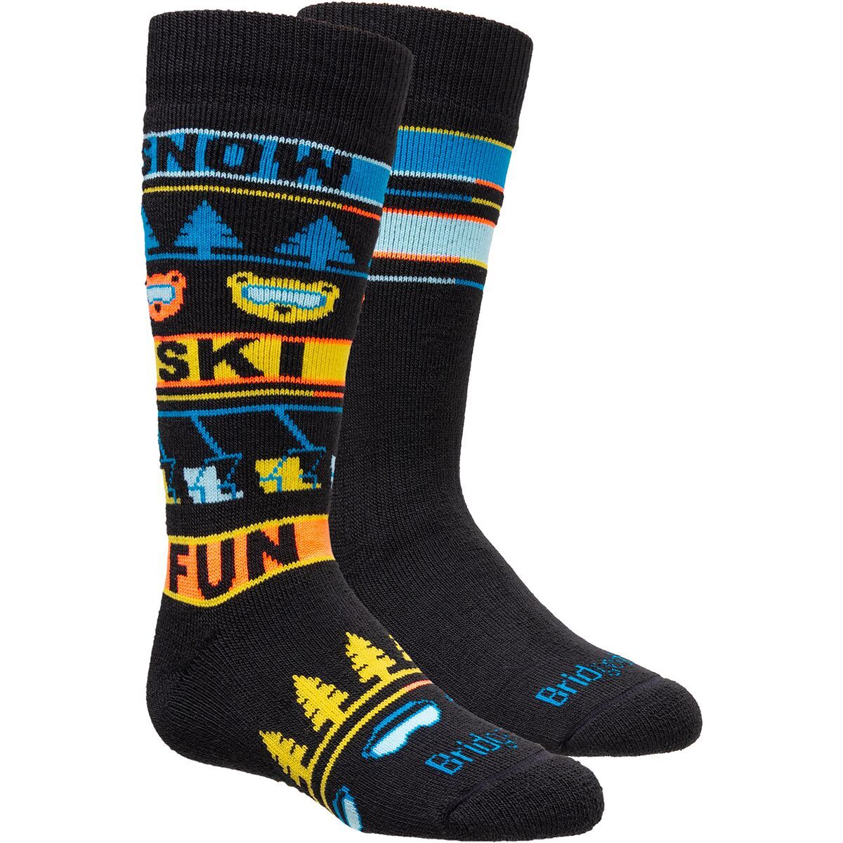 Image of Bridgedale Ski Merino Sock - 2-Pack - Kids' Black, L
