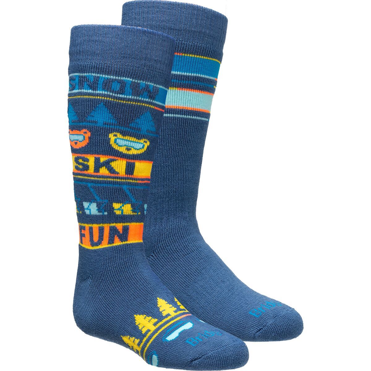 Bridgedale Ski Merino Sock - 2-Pack - Kids' Blue, XL