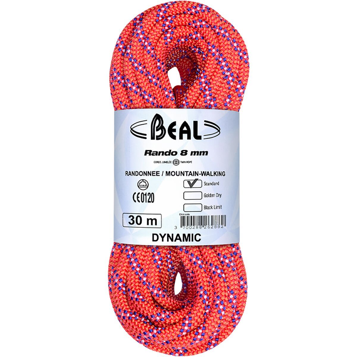 Image of Beal Rando Rope - 8mm Orange, 30m