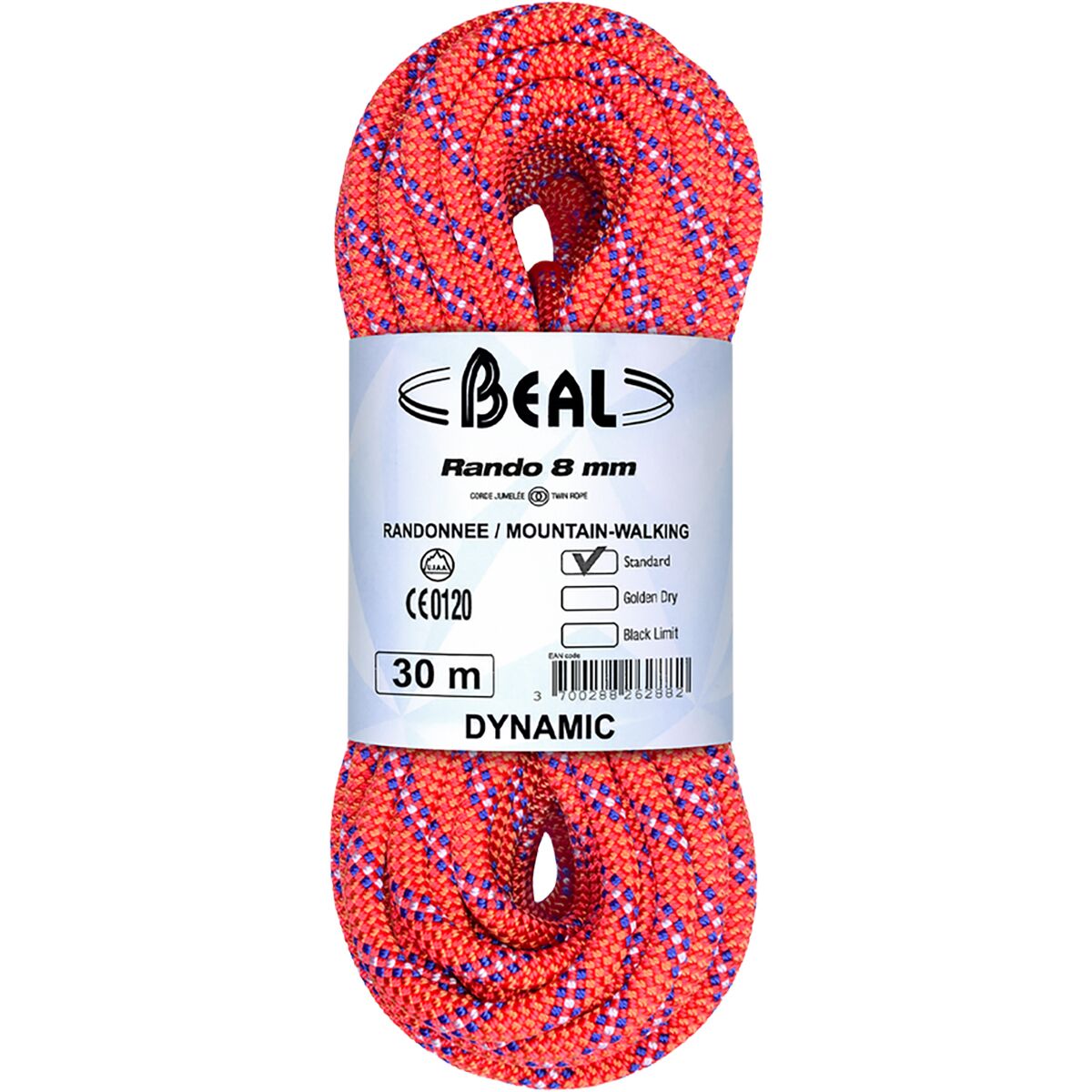 Image of Beal Rando Rope - 8mm Orange, 30m