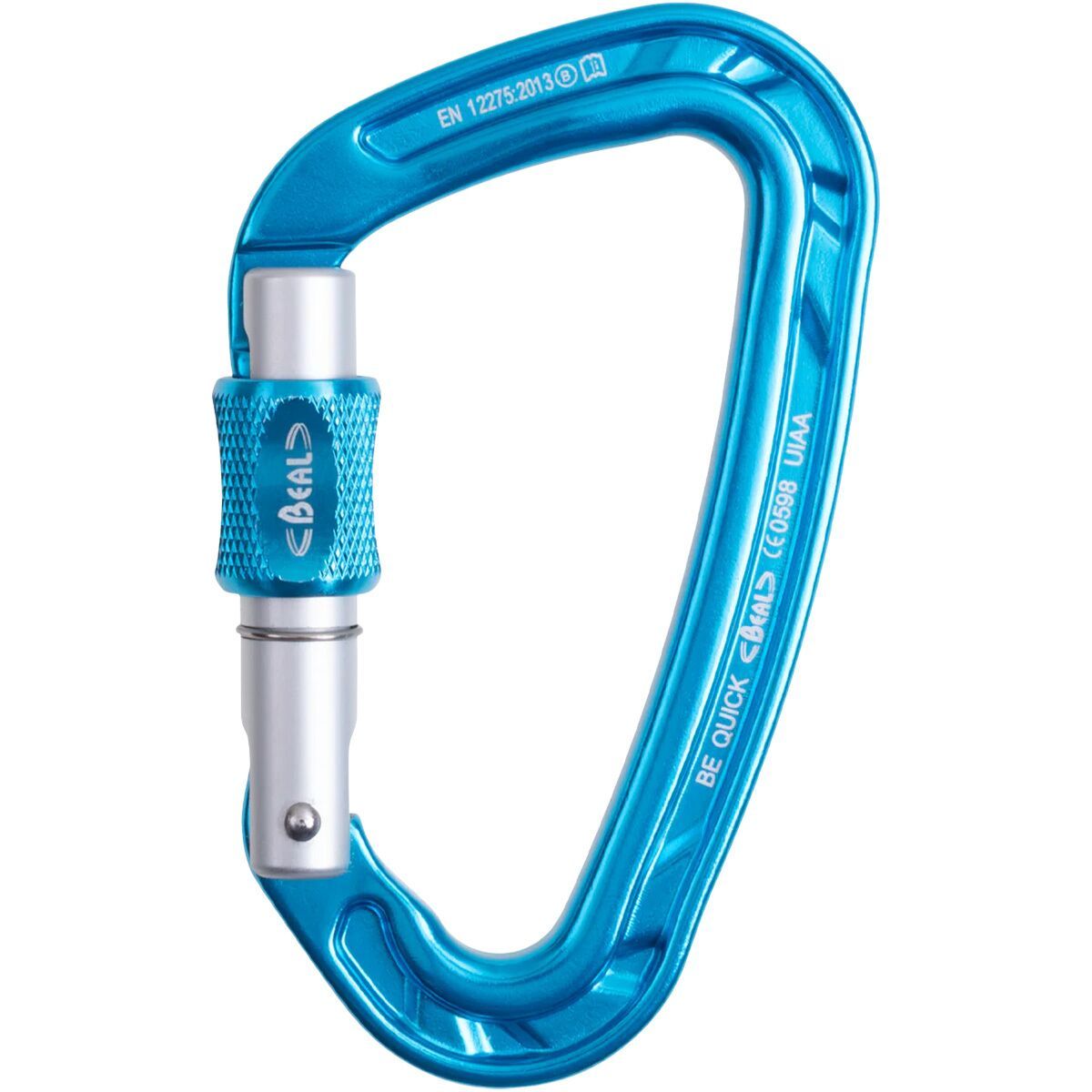 Image of Beal Be Quick Screwgate Carabiner Blue, One Size