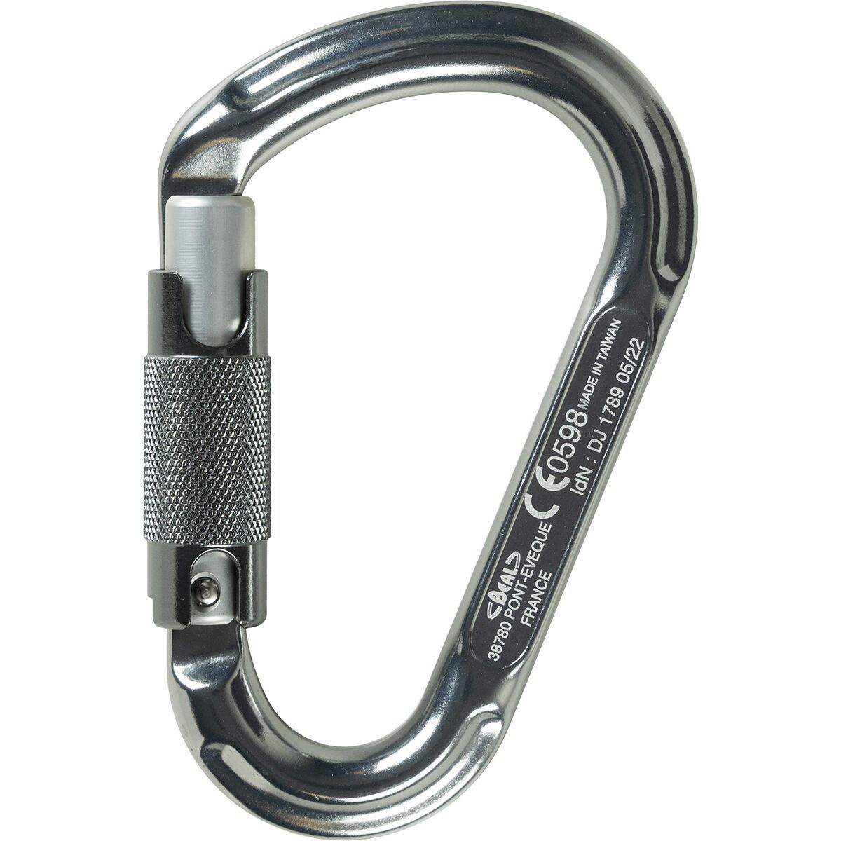 Beal Be Lock HMS Triple Lock Carabiner Gray, One Size