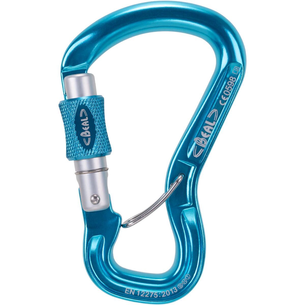 Image of Beal Express Screw Gate Belay Carabiner Blue, One Size