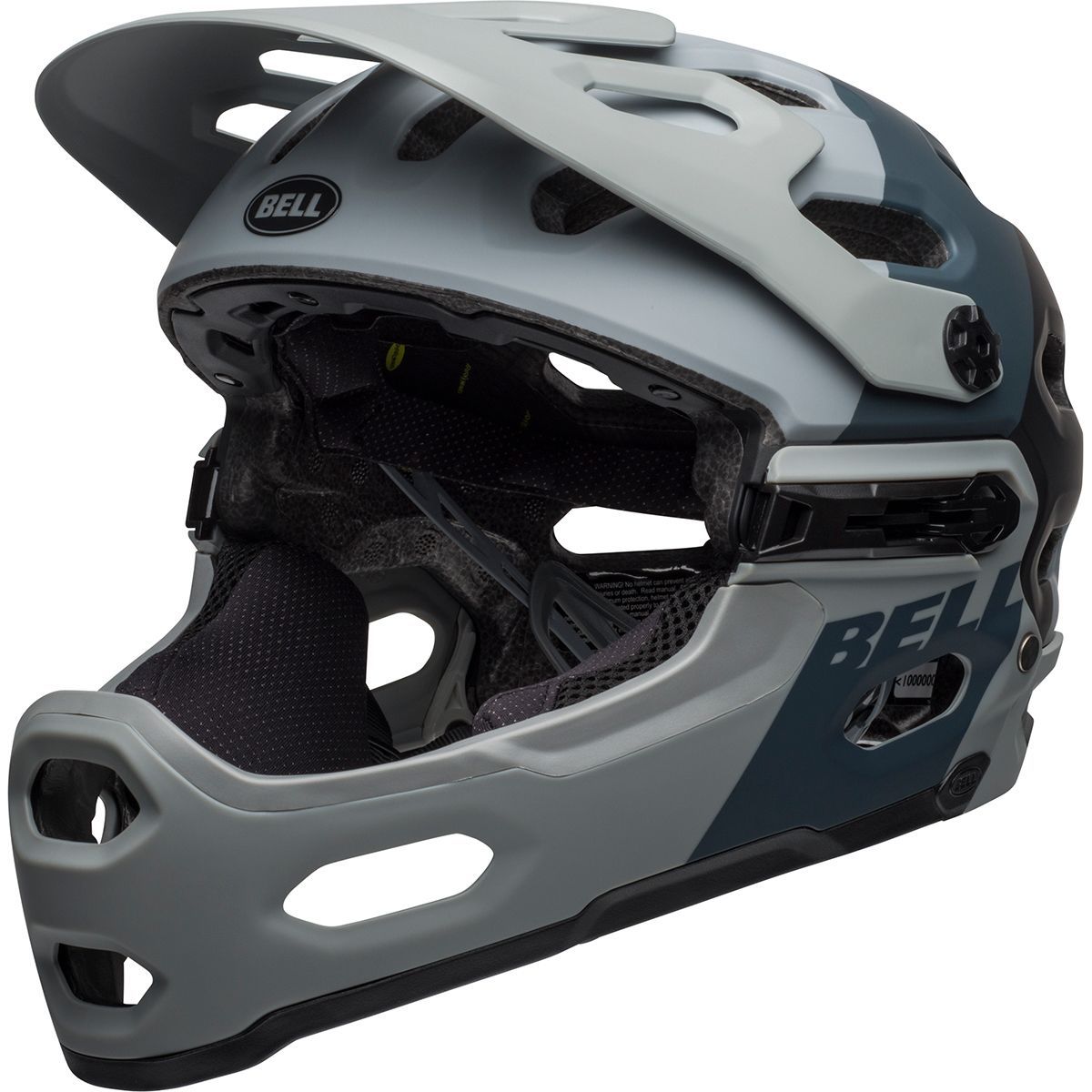 Bell Super 3R Mips Helmet Downdraft Matte Gray/Gunmetal, L