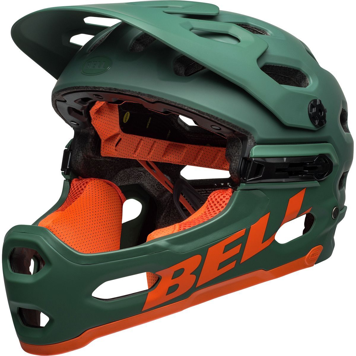 Bell Super 3R Mips Helmet Matte Green/Orange, M