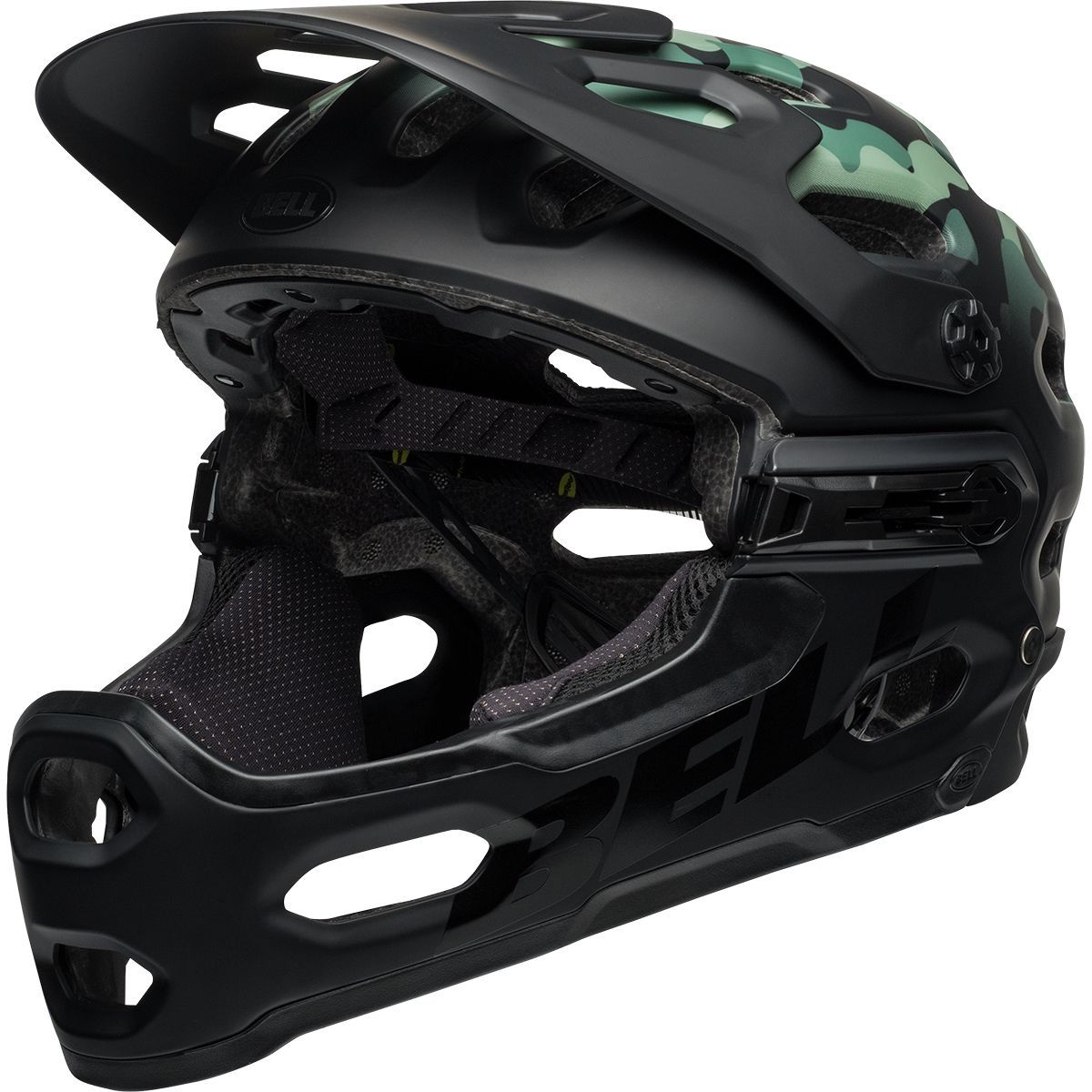 Bell Super 3R Mips Helmet Oak Matte Black/Greens, M