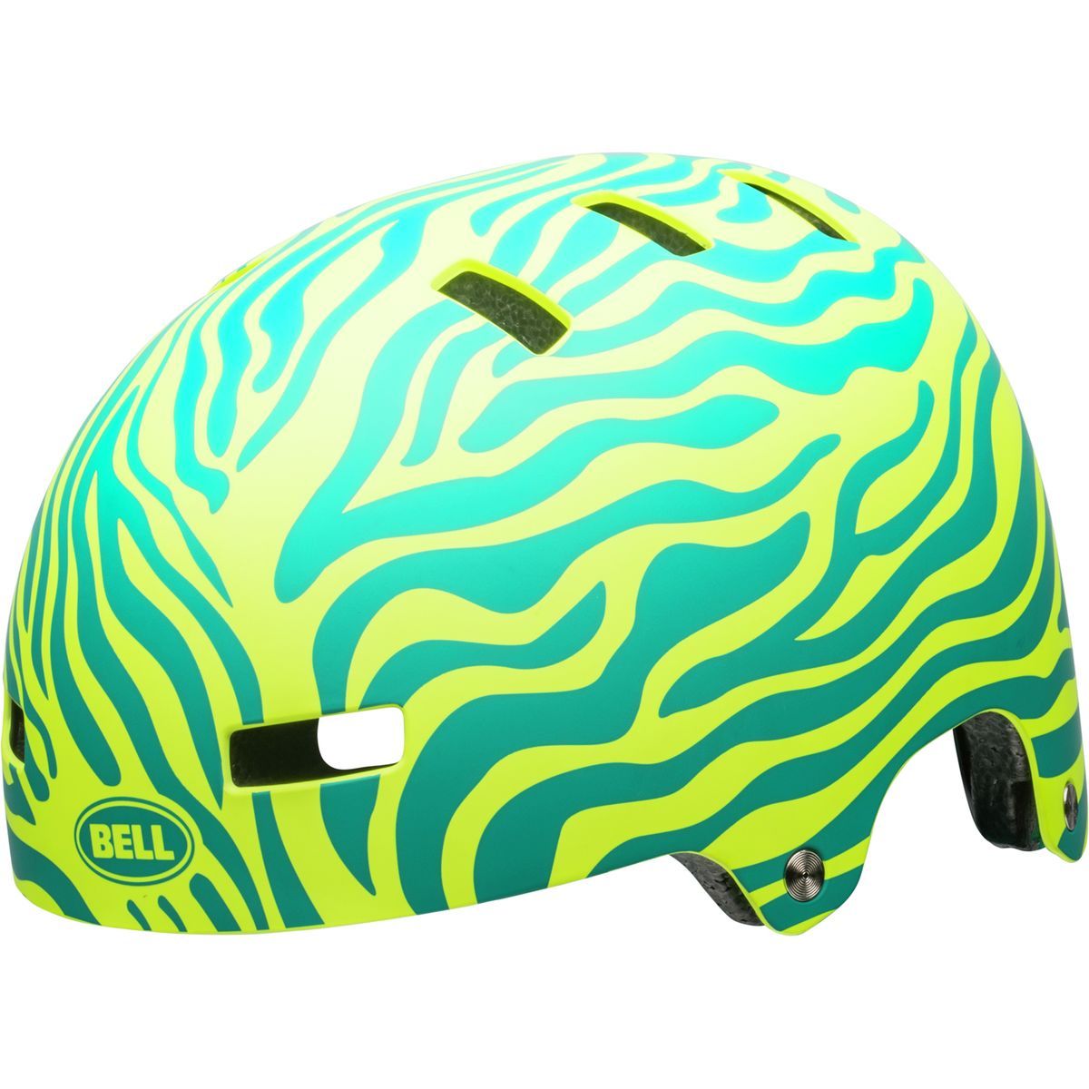 Bell Span Helmet - Kids' Matte Emerald/Retina Sear Zebra, XS