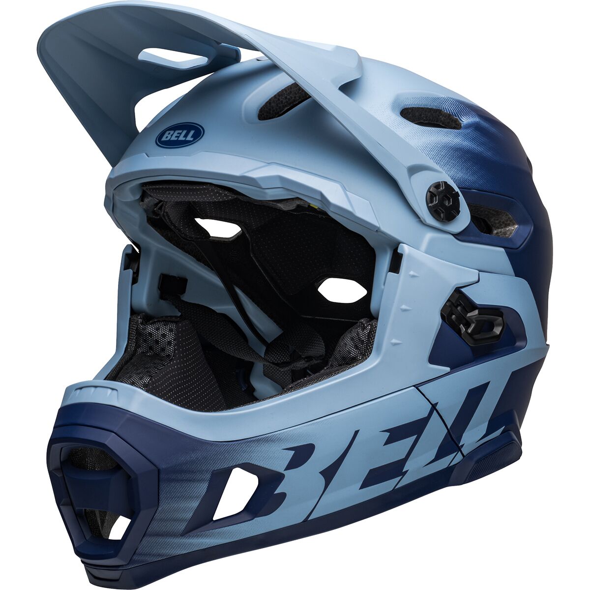 Image of Bell Super DH Mips Helmet Matte Light Blue/Navy, M