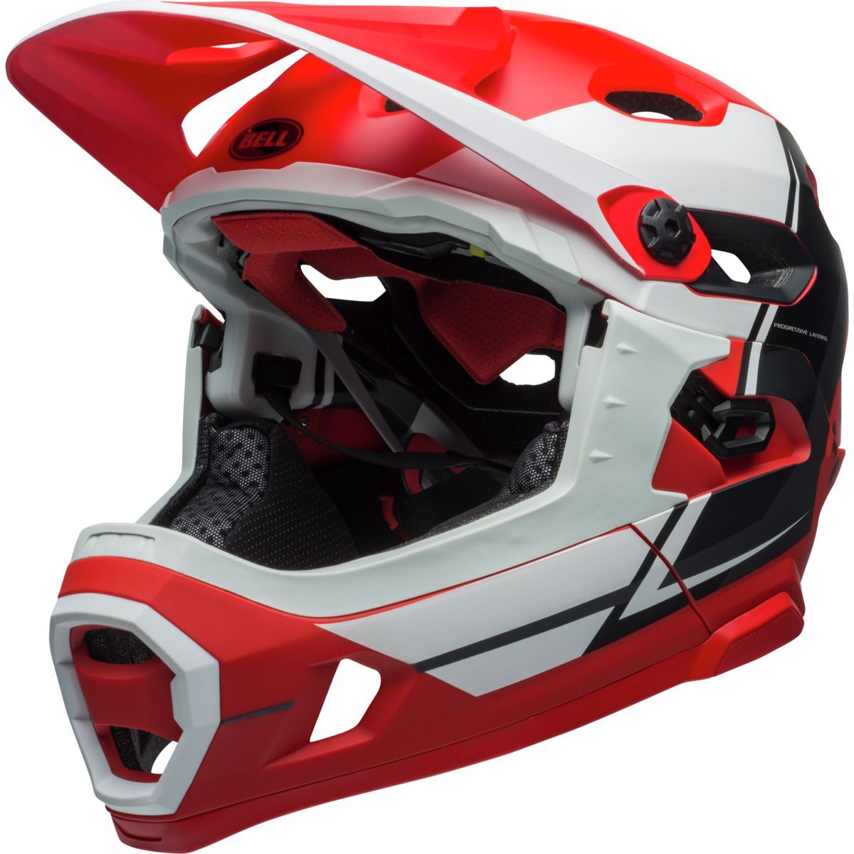 Bell Super DH Mips Helmet Red/White/Black Recourse, L