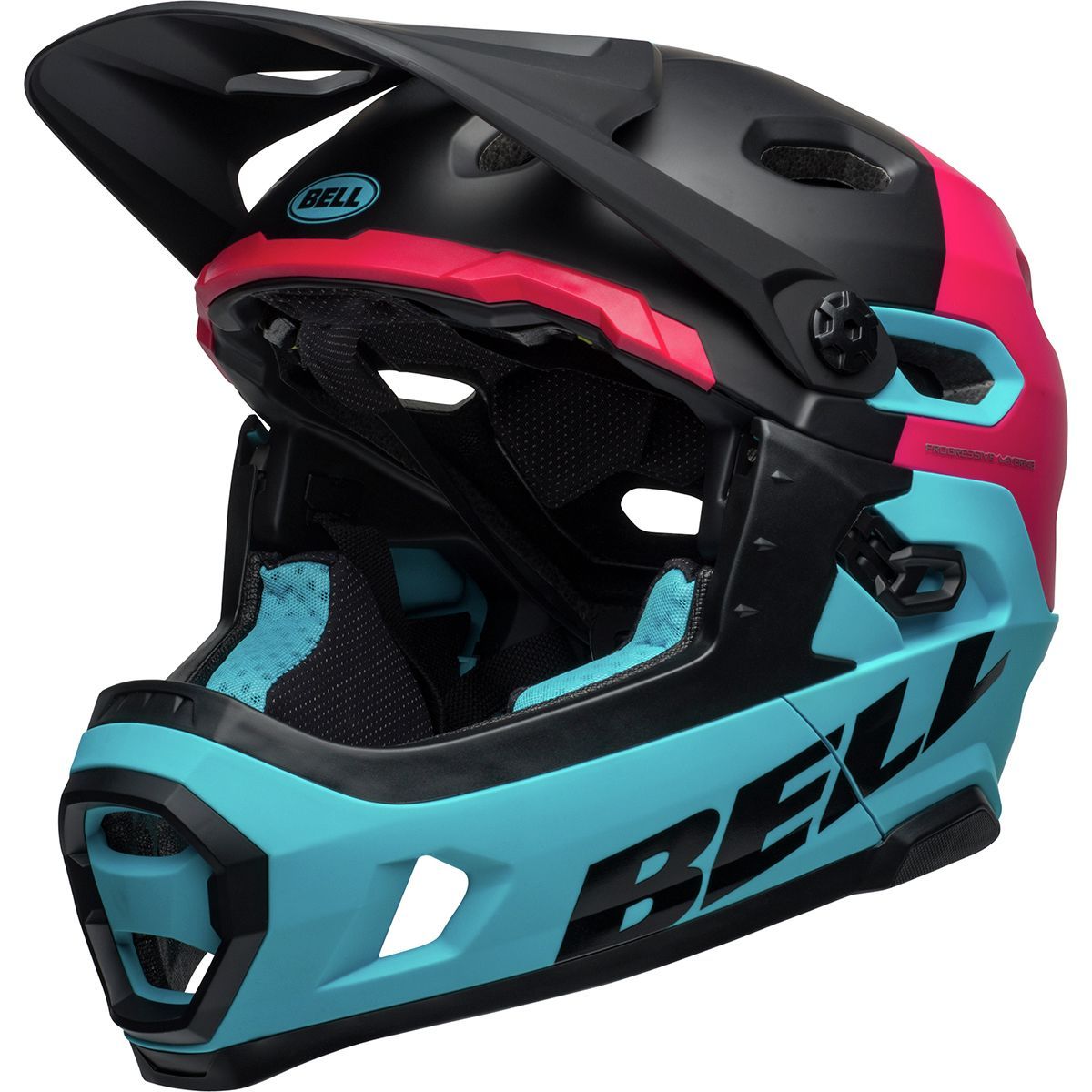 Bell Super DH Mips Helmet Unhinged Matte/Gloss Black/Berry/Blue, L
