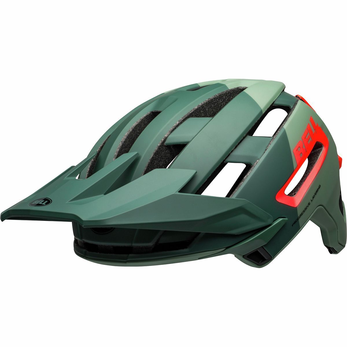 Bell Super Air Mips Helmet Matte/Gloss Green/Infrared, M