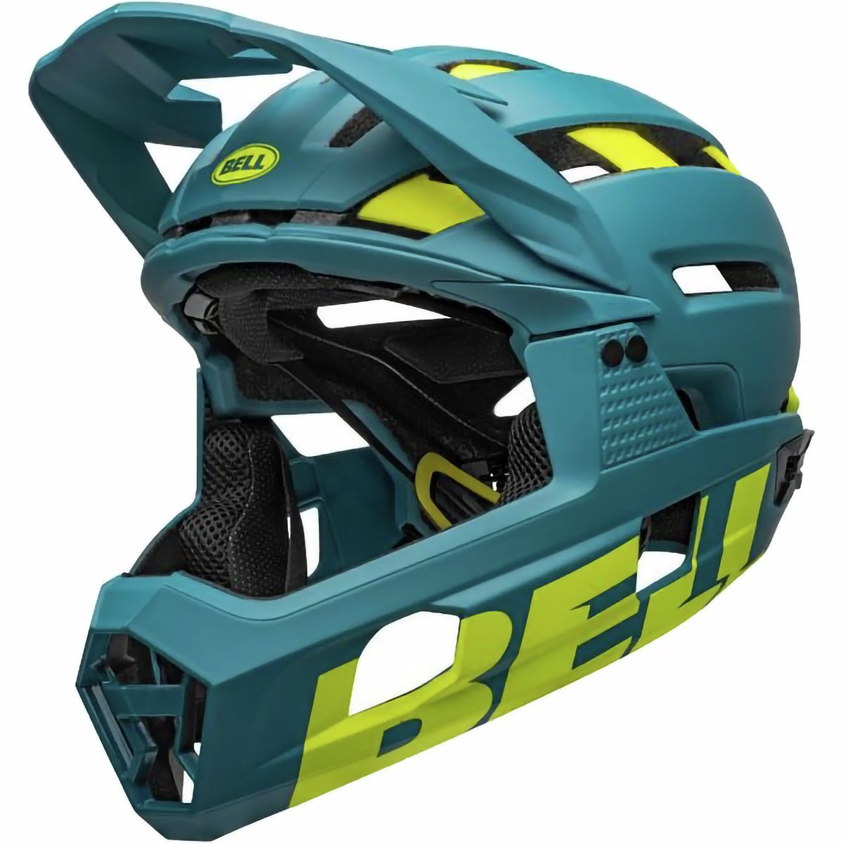 Bell Super Air R Mips Helmet Matte/Gloss Blue/Hi-Viz, M