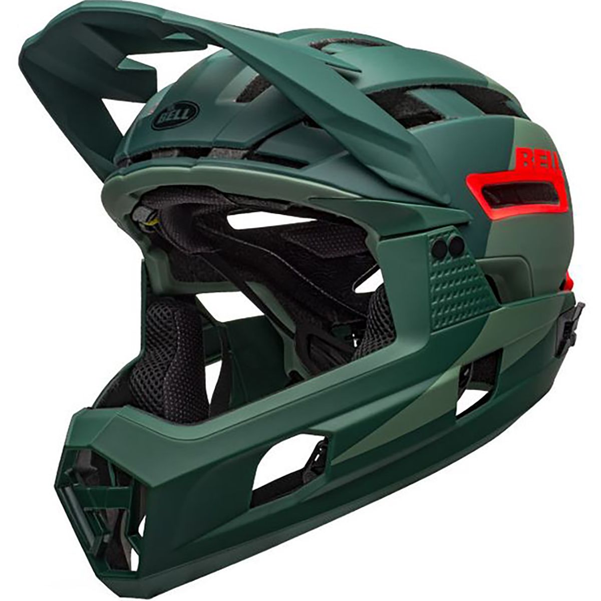Image of Bell Super Air R Mips Helmet Matte/Gloss Green/Infrared, L