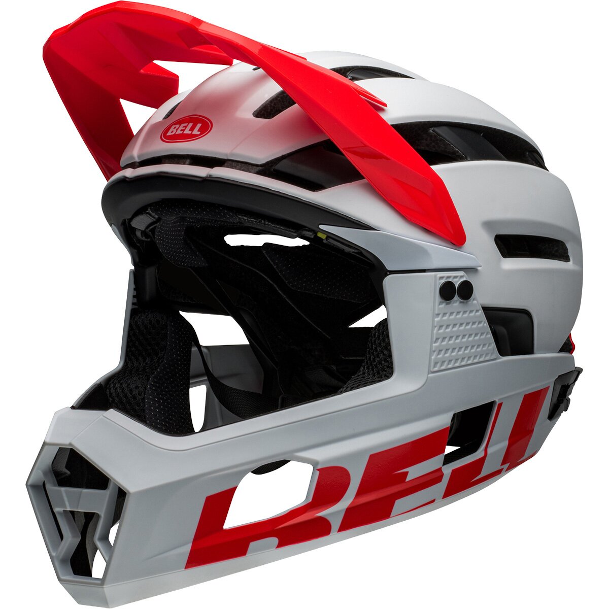 Image of Bell Super Air R Mips Helmet Matte/Gloss White/Infrared, M