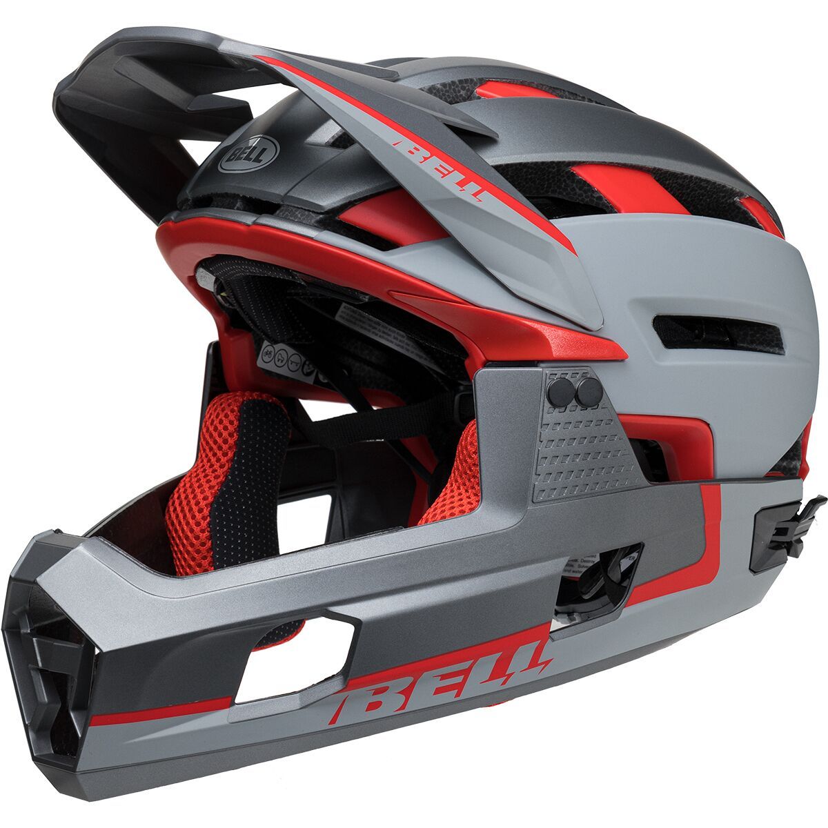 Bell Super Air R Mips Helmet Matte Gray/Red, L