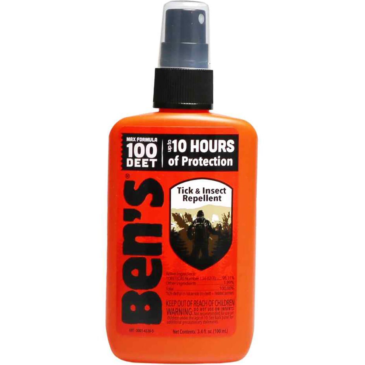Ben's 100 3.4oz Tick And Insect Repellent Pump Spray One Color, 3.4oz