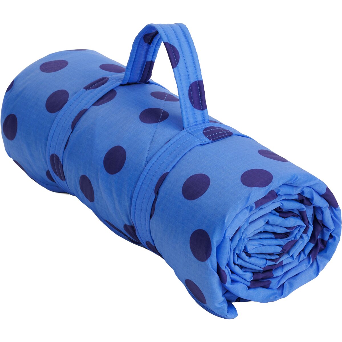 Image of BAGGU Puffy Picnic Blanket Blue Polka Dot, One Size