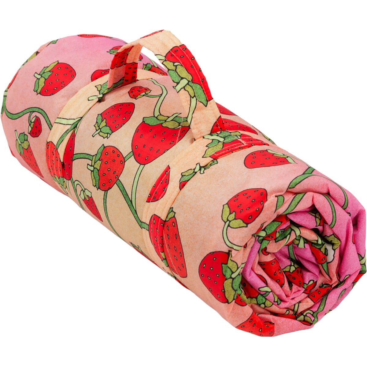 BAGGU BAGGU Puffy Picnic Blanket Strawberry Blossom, One Size