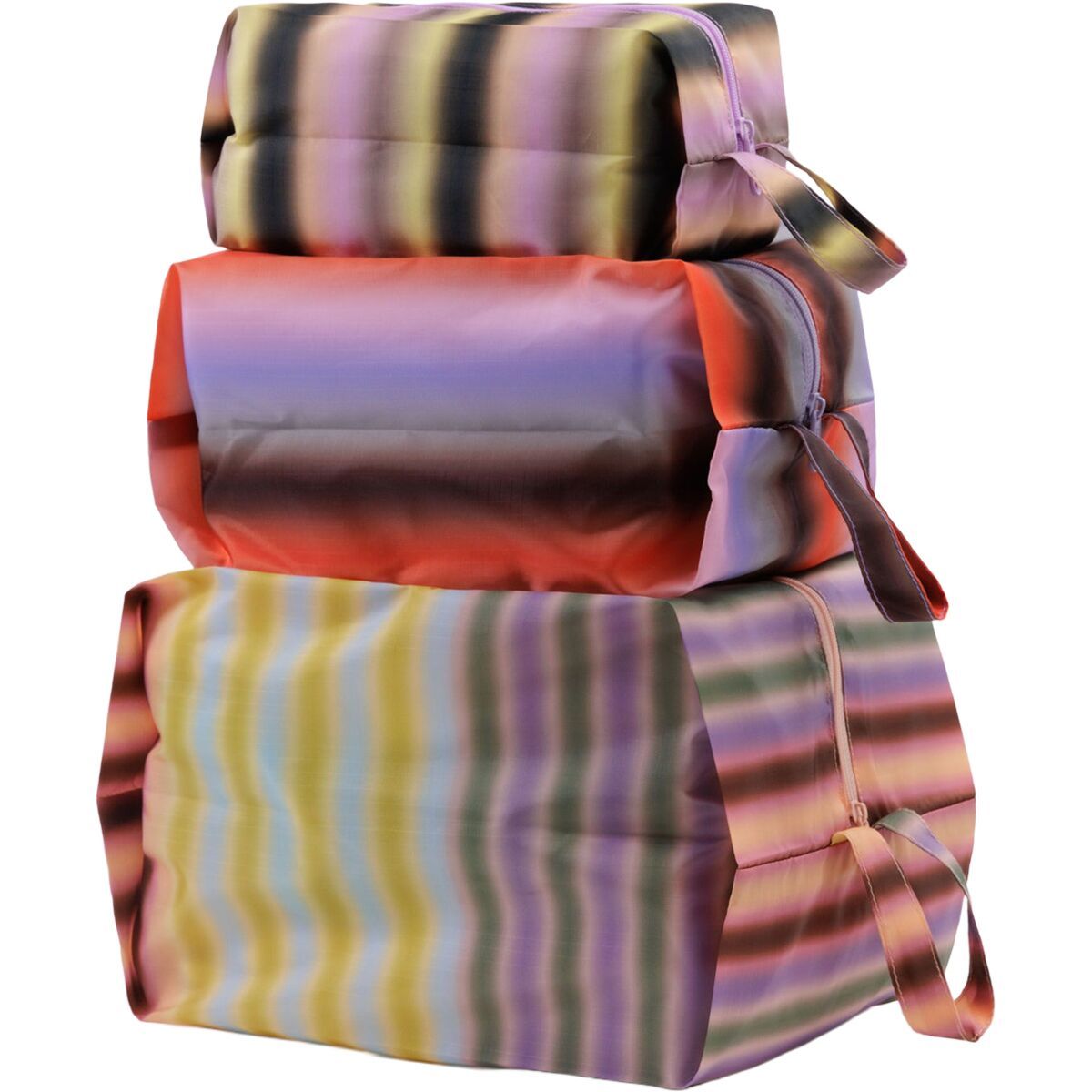 Image of BAGGU 3D Zip Set Gradient Stripes, One Size