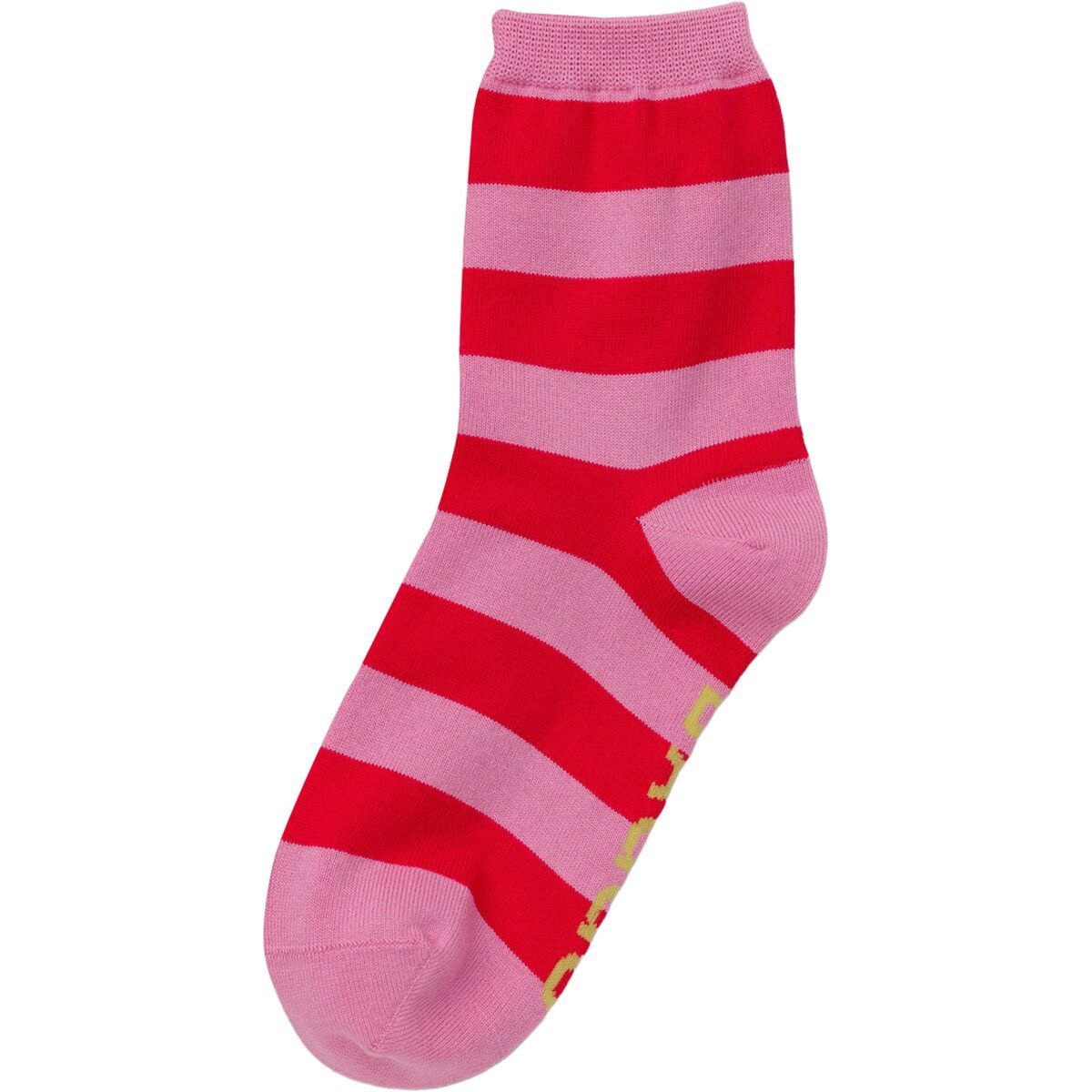 Image of BAGGU Crew Sock Pink Stripe, 6-11W