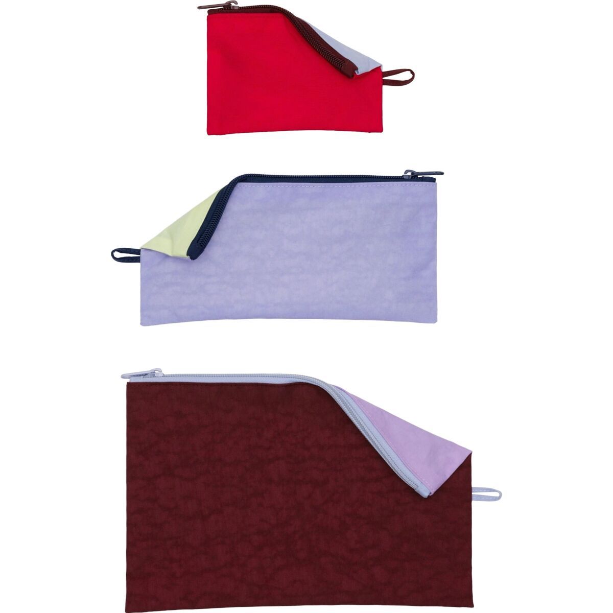 BAGGU Flat Pouch Set Kaleidoscope Mix, One Size