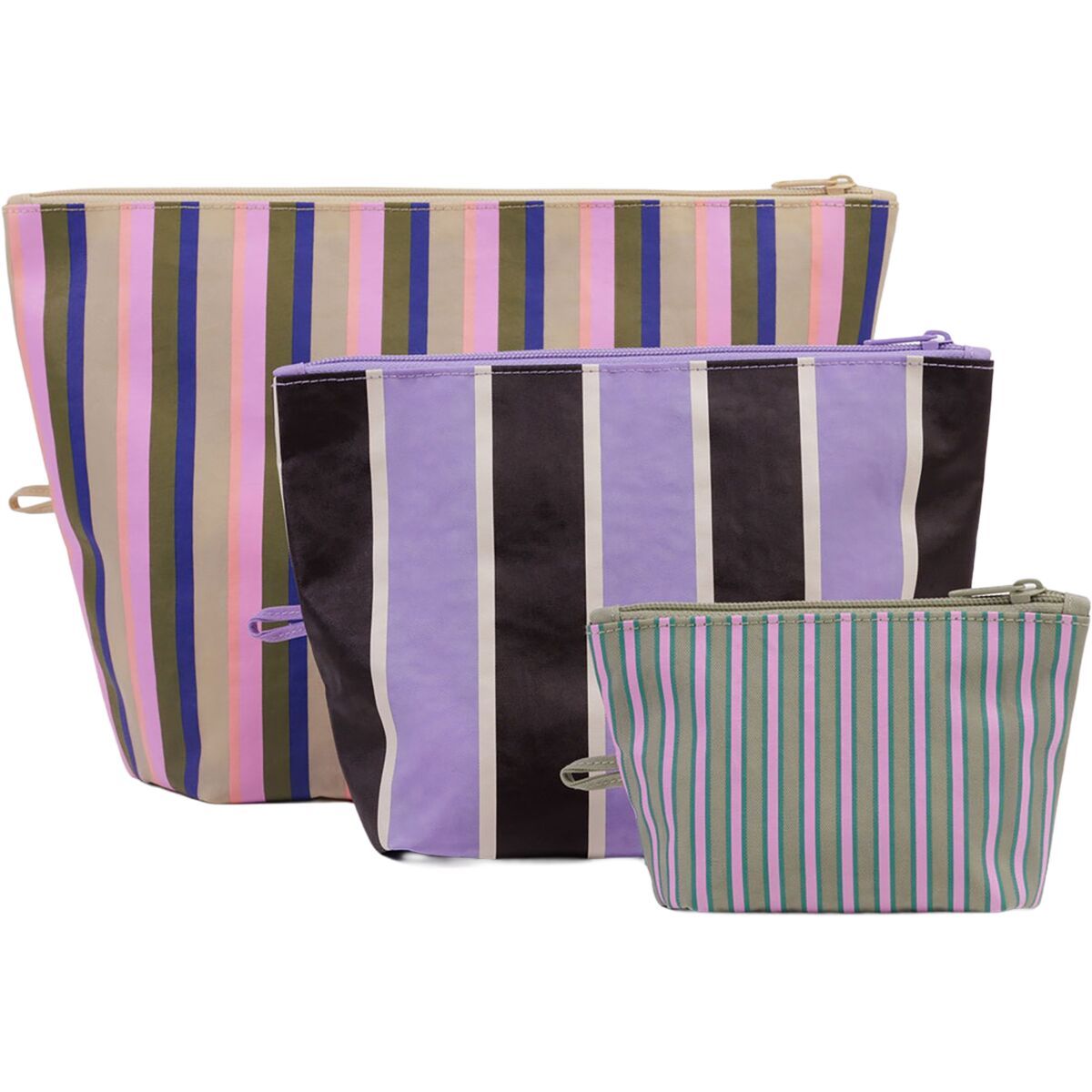 Image of BAGGU Go Pouch Set Candy Shop Stripes, One Size